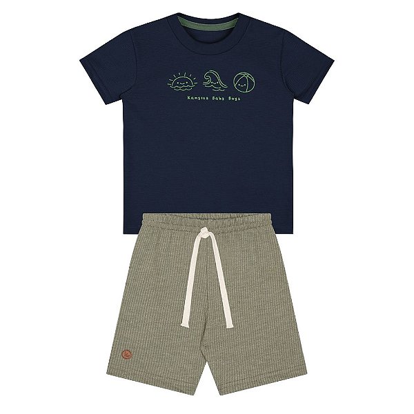 CONJUNTO INFANTIL CAMISETA E BERMUDA - KAMYLUS
