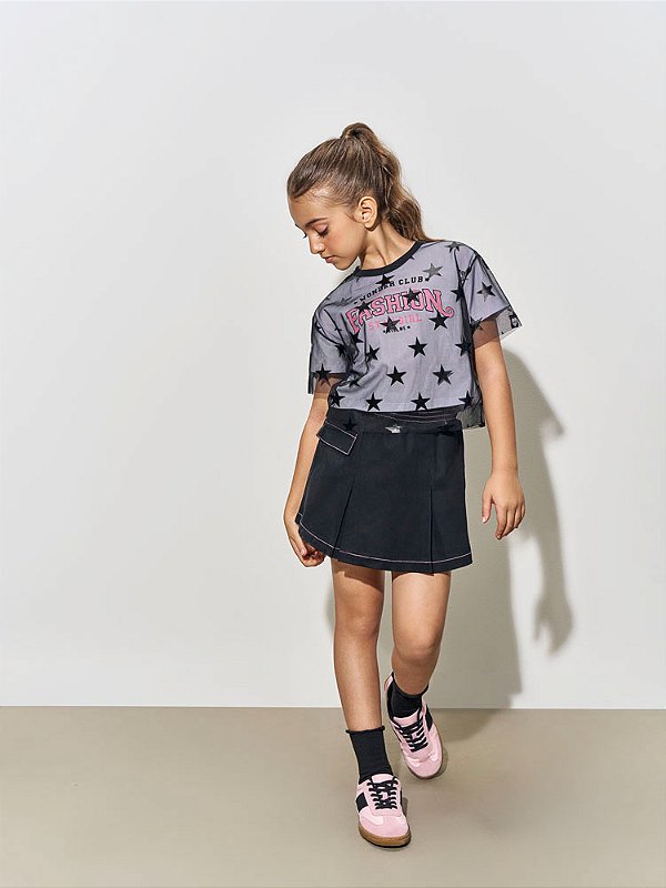 CONJUNTO INFANTOJUVENIL BLUSA E SHORT SAIA - BELI.ME