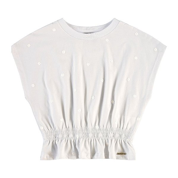 BLUSA TEEN EM MEIA MALHA PENTEADA - LAMON