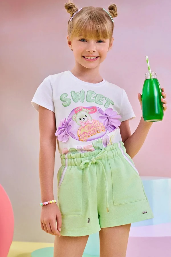 CONJUNTO INFANTOJUVENIL BLUSA E SHORT - INFANTI
