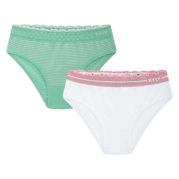 KIT COM 02 CALCINHAS TANGA - KYLY