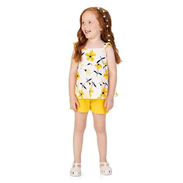 CONJUNTO INFANTIL FEMININO FLORAL - KYLY