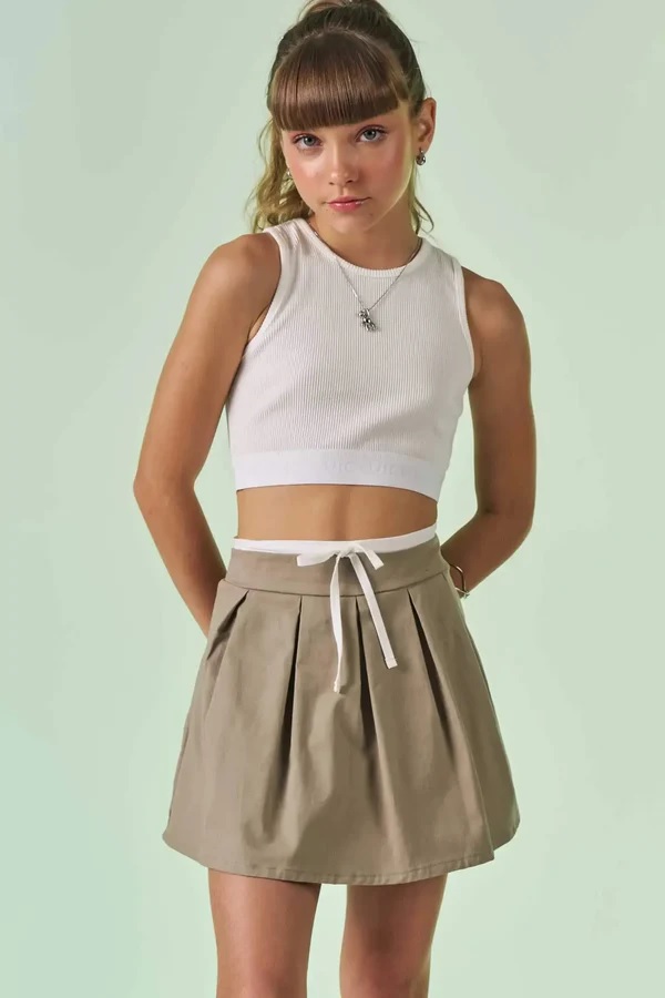TOP CROPPED TEEN EM SOFT LINE - VIC & VICKY