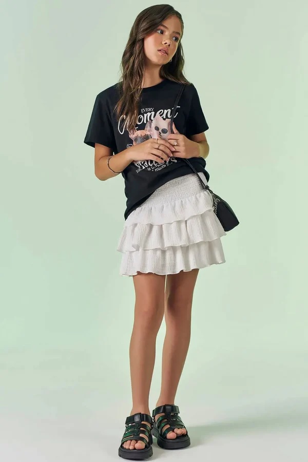 SAIA TEEN EM MALHA TEXTURIZADA - VIC & VICKY