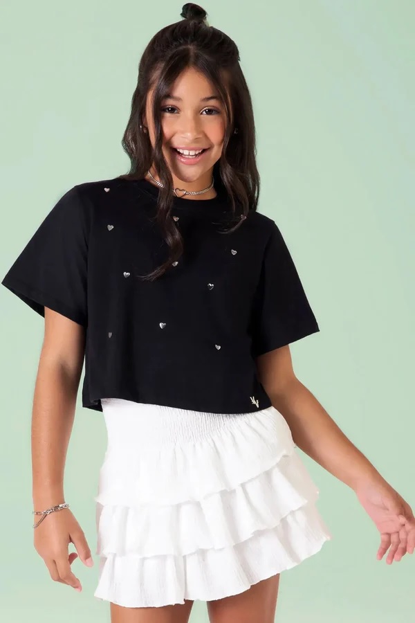CAMISETA BOXY OVER TEEN EM MEIA MALHA - VIC & VICKY