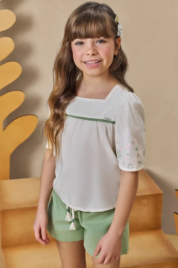 CONJUNTO INFANTIL BATA E SHORT - INFANTI