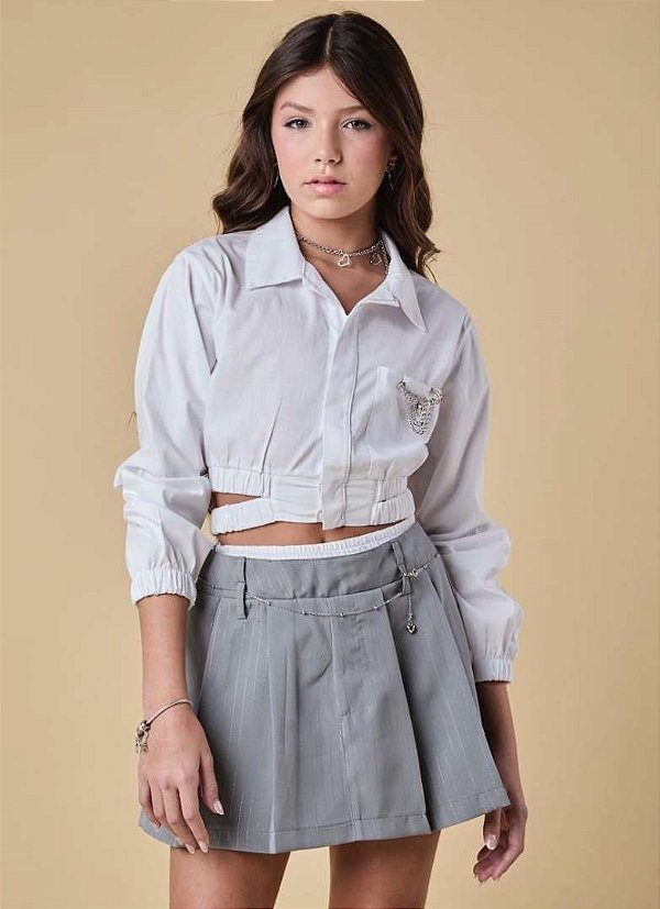 SAIA TEEN COLLEGE COM CINTO CORRENTE - PINK X