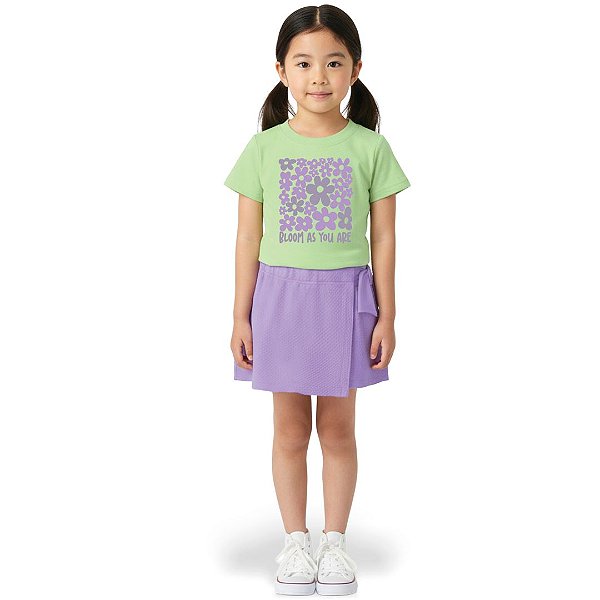 CONJUNTO INFANTOJUVENIL BLUSA E SHORT SAIA - MALWEE