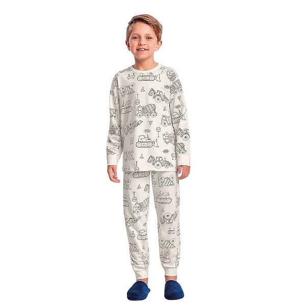 PIJAMA INFANTOJUVENIL MASCULINO CAMISETA E CALÇA - FAKINI