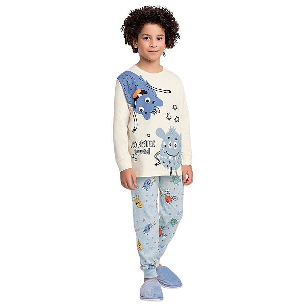 PIJAMA INFANTIL MASCULINO CAMISETA E CALÇA - FAKINI