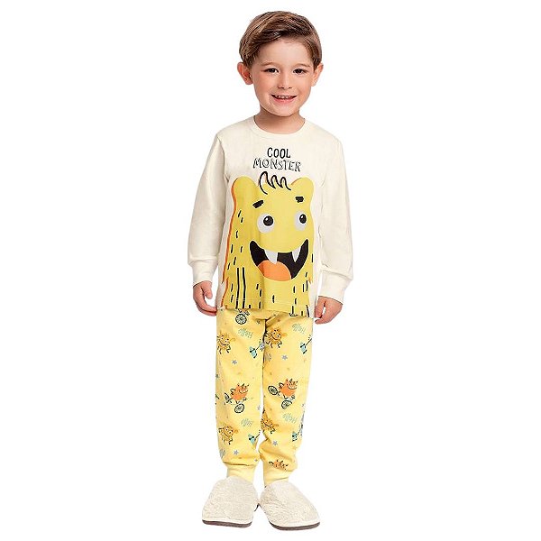 PIJAMA INFANTIL MASCULINO CAMISETA E CALÇA - FAKINI