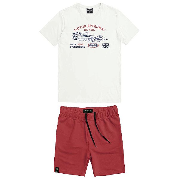 CONJUNTO INFANTOJUVENIL BERMUDA E CAMISETA - KING & JOE
