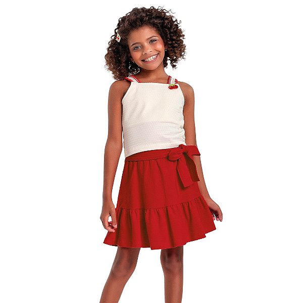 CONJUNTO INFANTIL BLUSA E SHORT SAIA - FAKINI