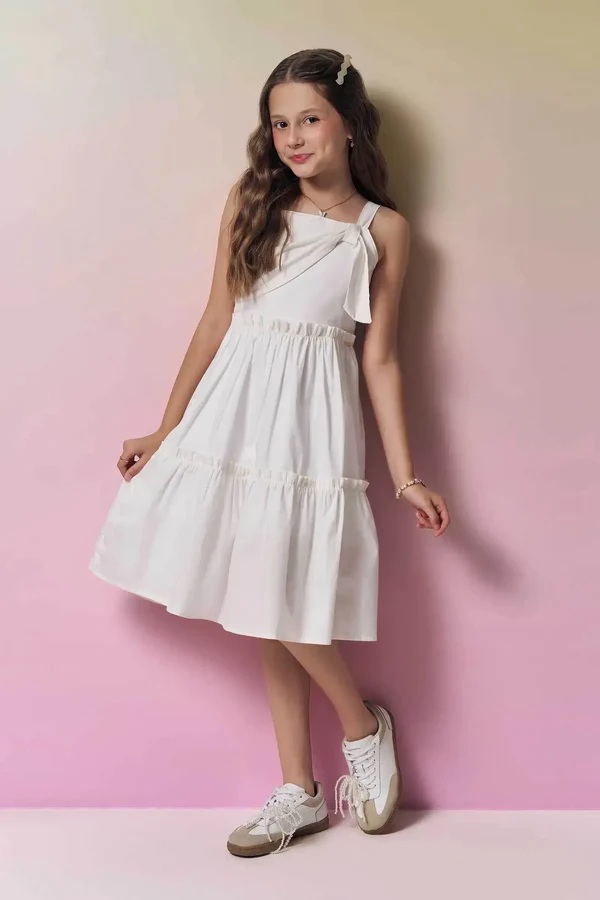 VESTIDO EM TRICOLINE COM ELASTANO - VIC & VICKY