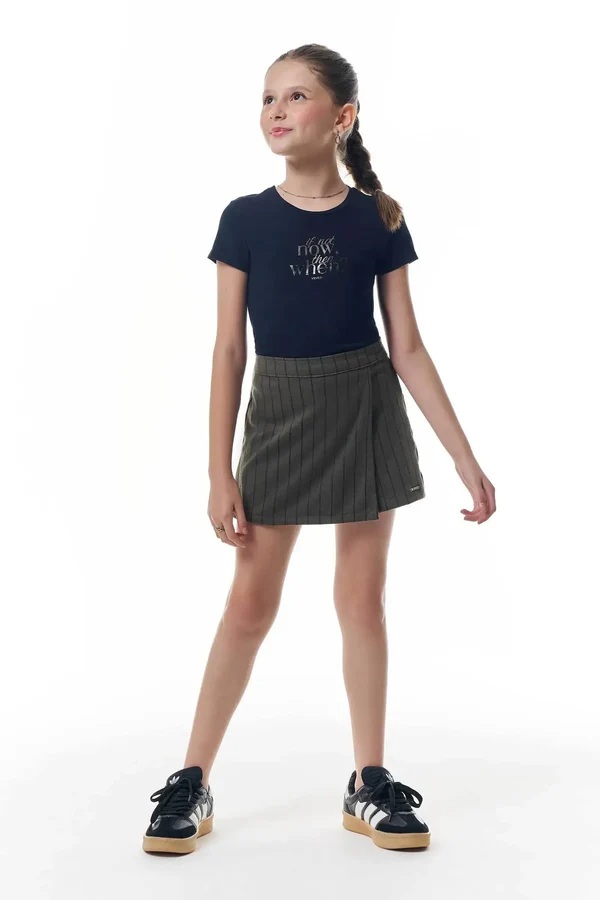 CONJUNTO TEEN BLUSA E SHORT SAIA - VIC & VICKY