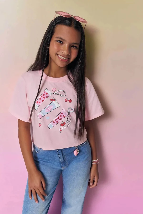 BLUSA TEEN EM MEIA MALHA - VIC & VICKY