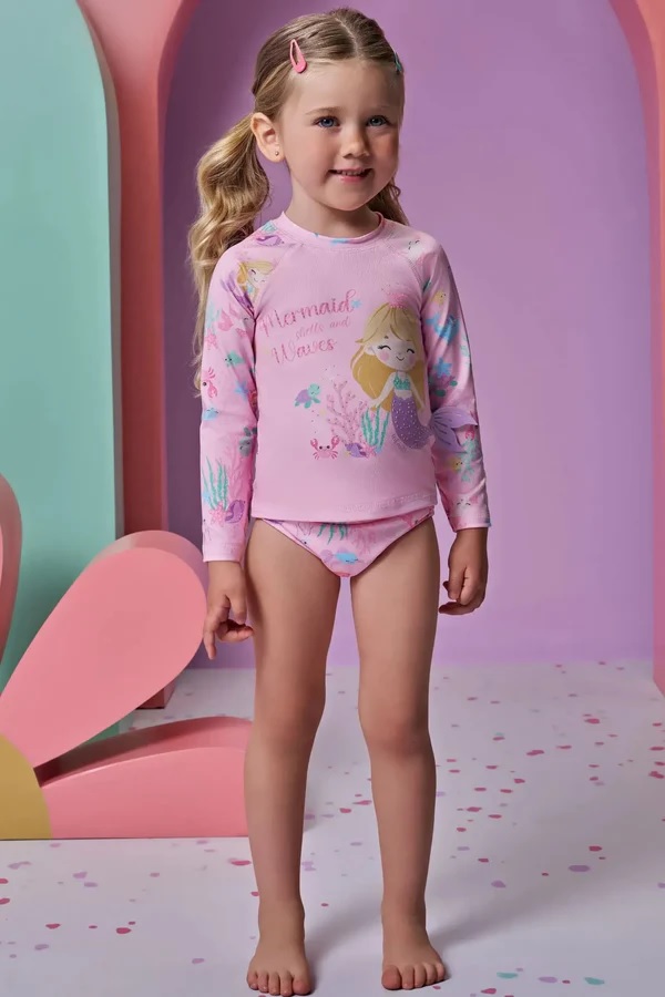 CONJUNTO INFANTIL BLUSA ML E CALCINHA EM MALHA UV - INFANTI