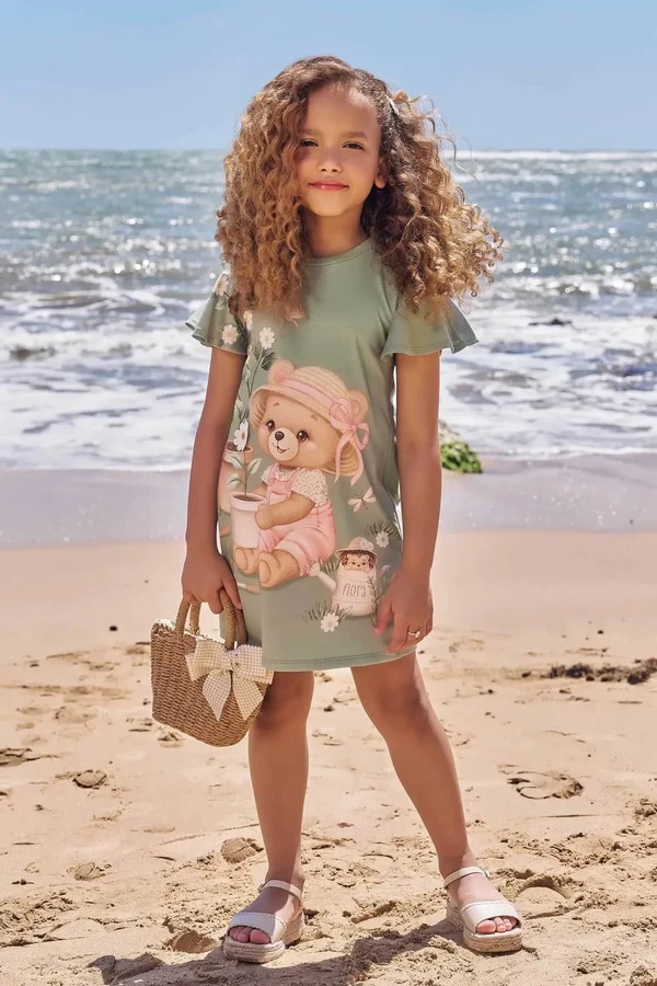 VESTIDO INFANTIL EM MEIA MALHA - INFANTI