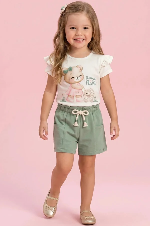 CONJUNTO INFANTIL BLUSA E SHORT - INFANTI
