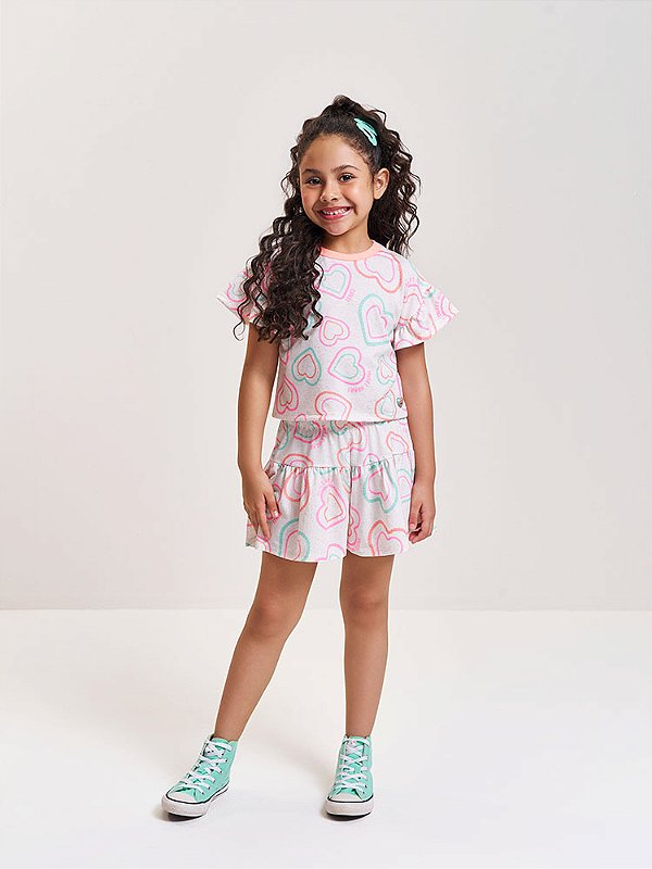 CONJUNTO INFANTOJUVENIL BLUSA E SHORT - CINTI