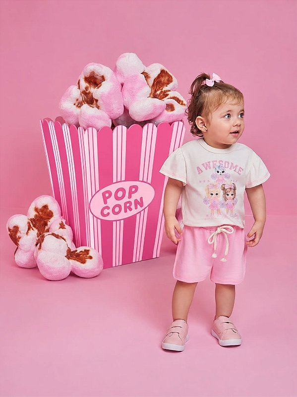 CONJUNTO INFANTOJUVENIL BLUSA E SHORT - CINTI
