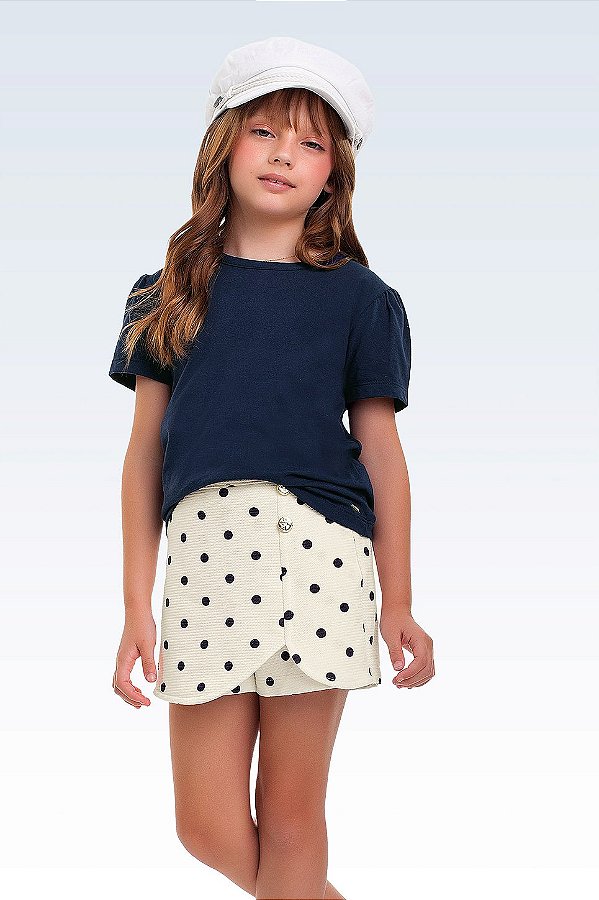 CONJUNTO INFANTOJUVENIL BLUSA E SHORT SAIA - FAKINI