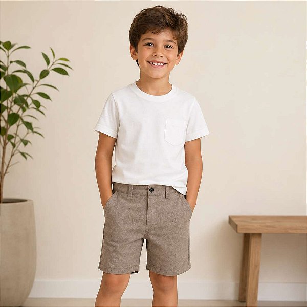 BERMUDA INFANTOJUVENIL CASUAL MELANGE TWILL - KING & JOE