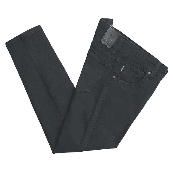 CALÇA JEANS JUVENIL FLEX BLACK SLIM - KING & JOE