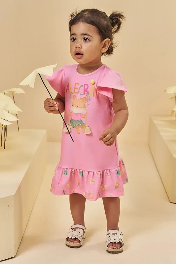 VESTIDO INFANTIL EM COTTON - KUKIÊ