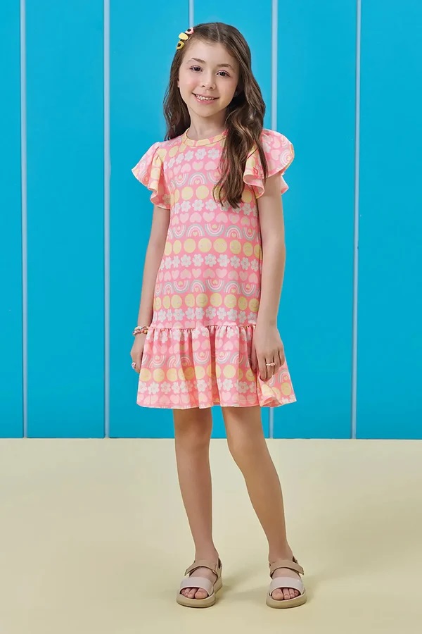 VESTIDO INFANTOJUVENIL EM MOLECOTTON - KUKIÊ