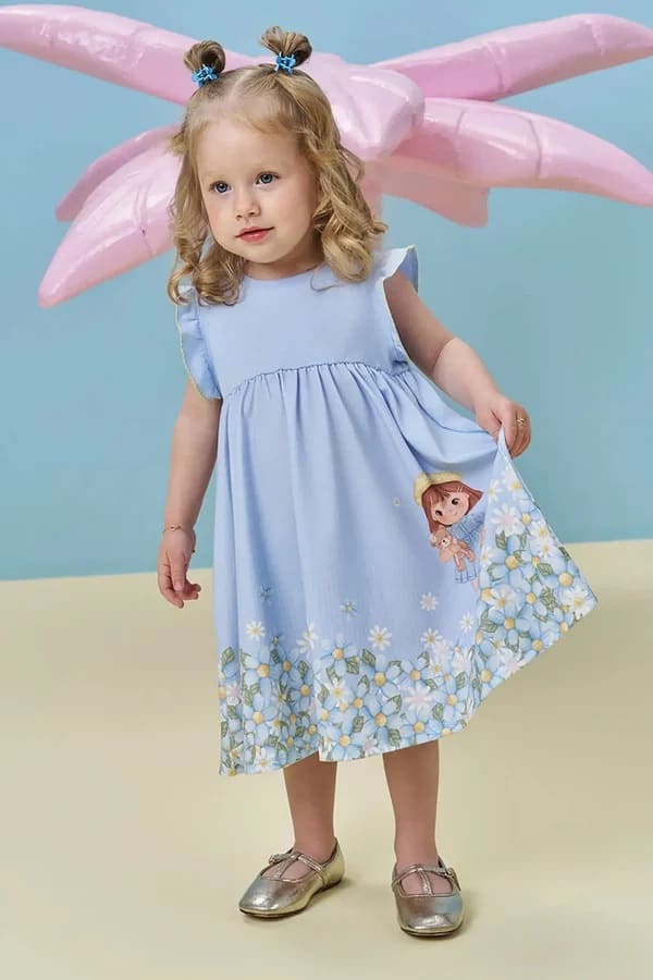 VESTIDO INFANTIL EM COTTON - KUKIÊ