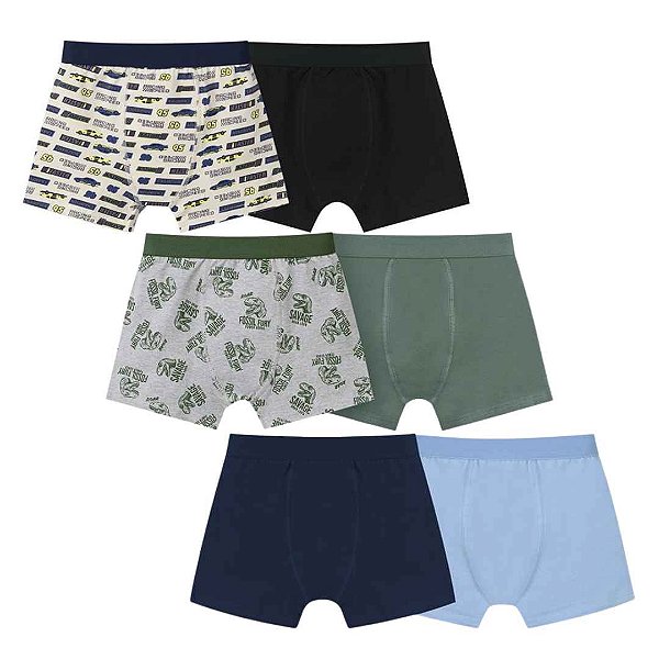 KIT COM 02 CUECAS BOXER INFANTOJUVENIL - MALWEE