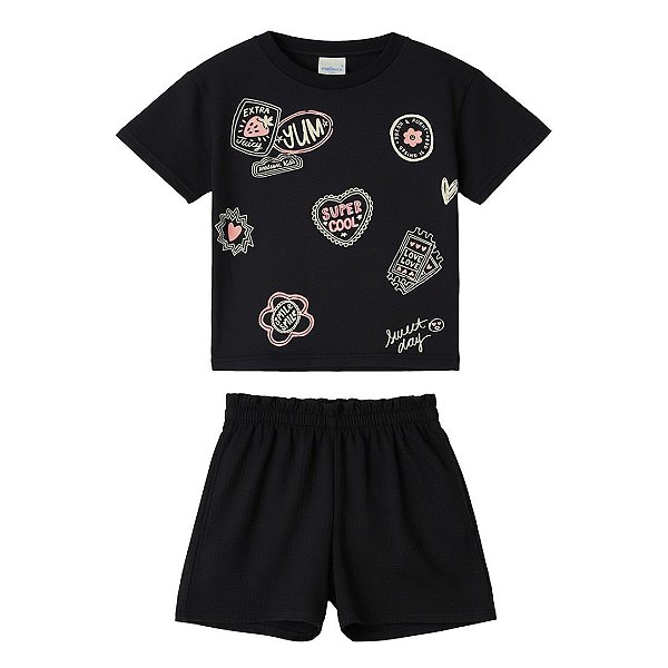 CONJUNTO INFANTOJUVENIL BLUSA E SHORT - MALWEE