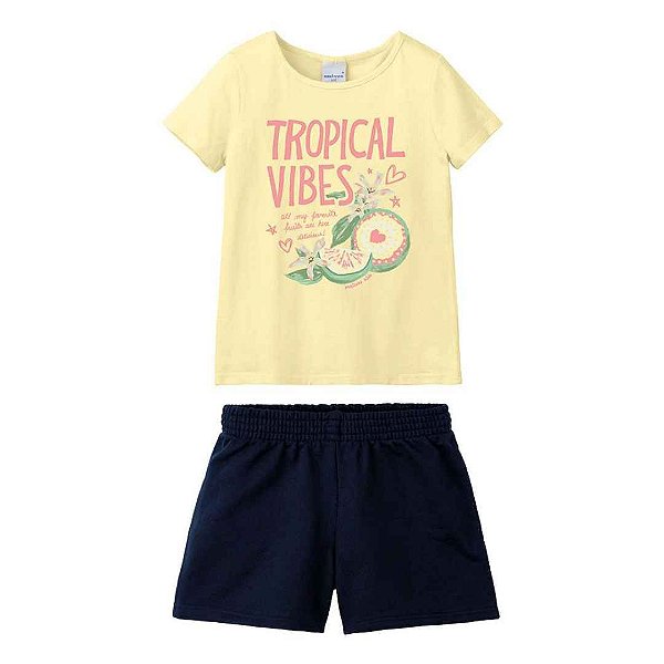 CONJUNTO INFANTOJUVENIL BLUSA E SHORT - MALWEE