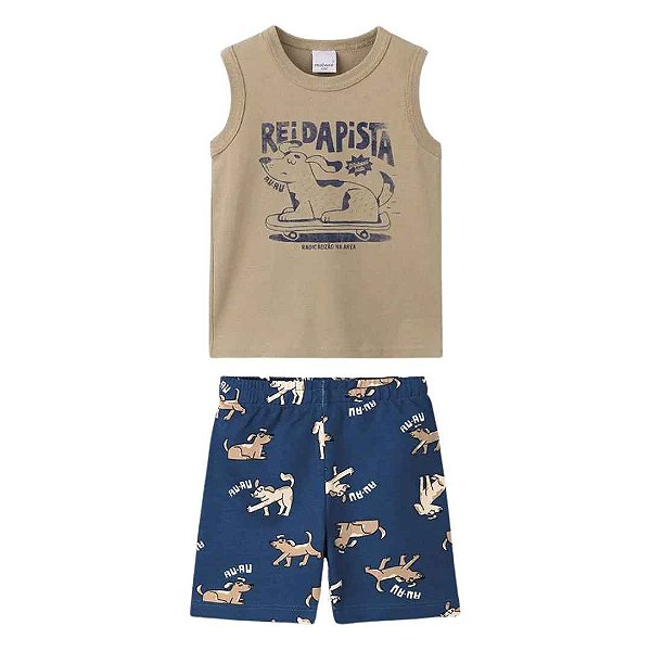 CONJUNTO INFANTIL MASCULINO REGATA E BERMUDA - MALWEE