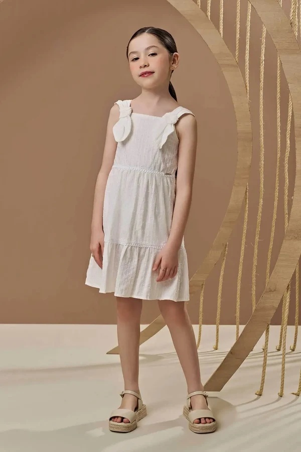 VESTIDO INFANTOJUVENIL EM TRICOLINE - INFANTI