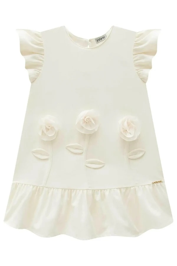VESTIDO INFANTOJUVENIL EM SARJA COM ELASTANO - INFANTI