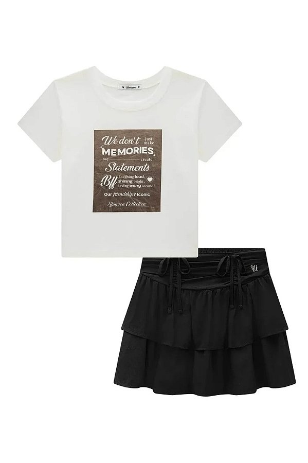 CONJUNTO TEEN BLUSA E SAIA - LILIMOON