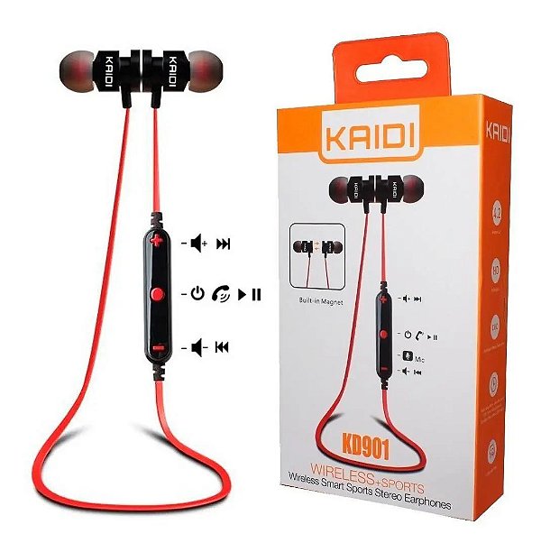 Fone de Ouvido Bluetooth Sem Fio microfone Kd901 - Kaidi