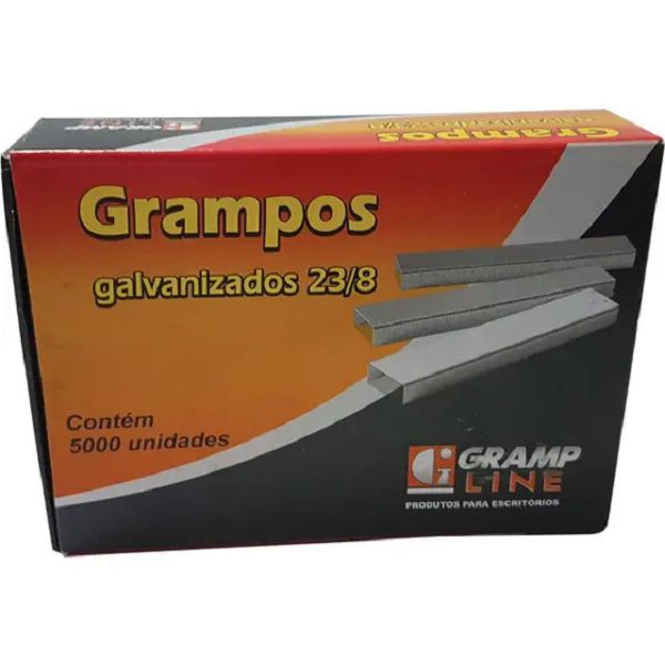 Grampo para grampeador 23/8 Galvanizado 5000 Grampos - Gramp Line