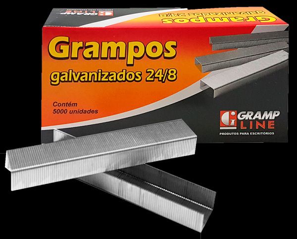 Grampo para grampeador 24/8 Galvanizado 1000 Grampos - Gramp Line