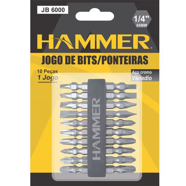 Ponteira Bits Duplo 65mm 10p Gyjb6000 - Hammer