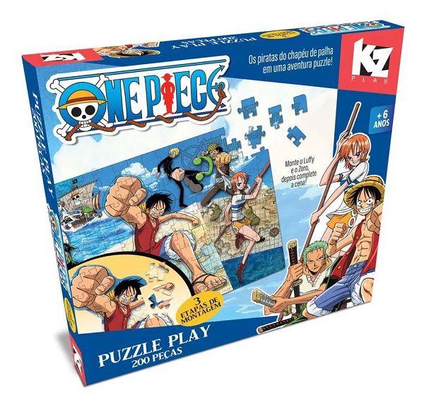 Quebra-cabeça Cartonado One Piece Puzzle Play 200 peças - Elka