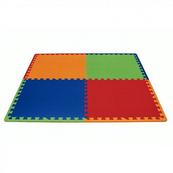 Tatame Play Mat Color 52 X 52 Cm 8 Mm 4 Peças - Evamax