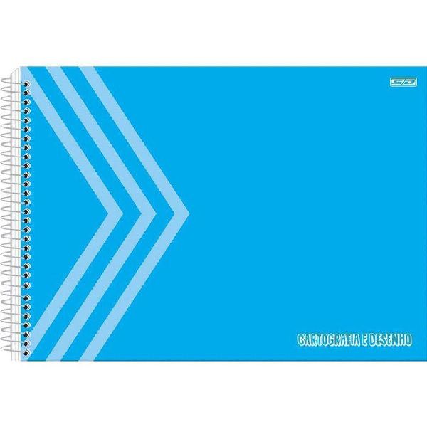 Caderno para desenho universitário (Capa Dura) 60 fls. Azul - SD Inovações