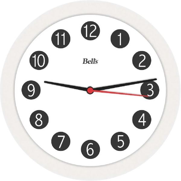 Relógio de parede Redondo Branco 21,7cm - Bells