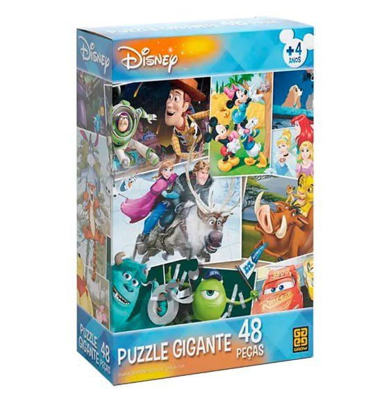 Quebra-cabeça Disney Gigante 48 peças - Grow