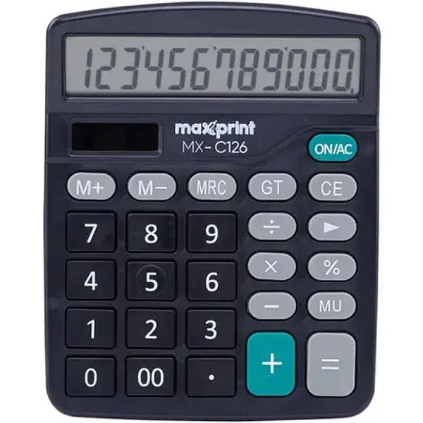 Calculadora de Mesa 12 Dígitos Mx-C 126 Preta - Maxprint