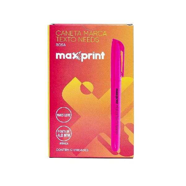 Caneta Marca Texto Needs Rosa - Maxprint