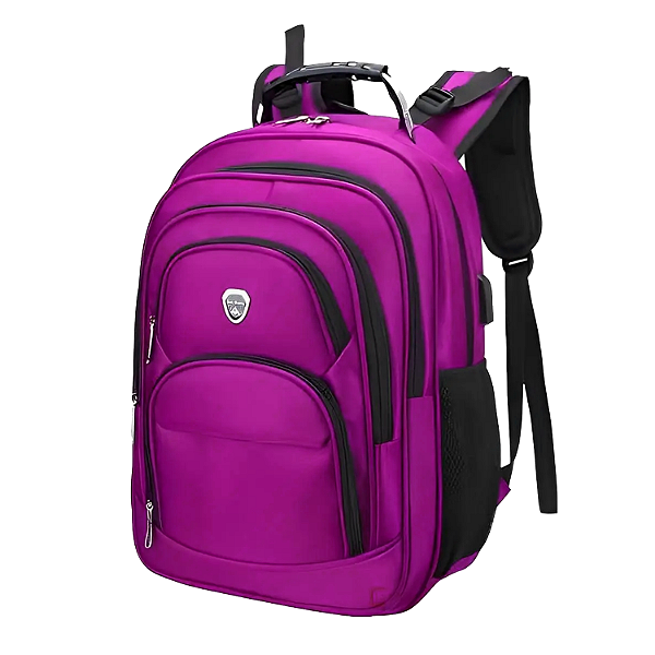 Mochila Bolsa Masculina Executiva Impermeável Notebook Usb Resistente-Rosa